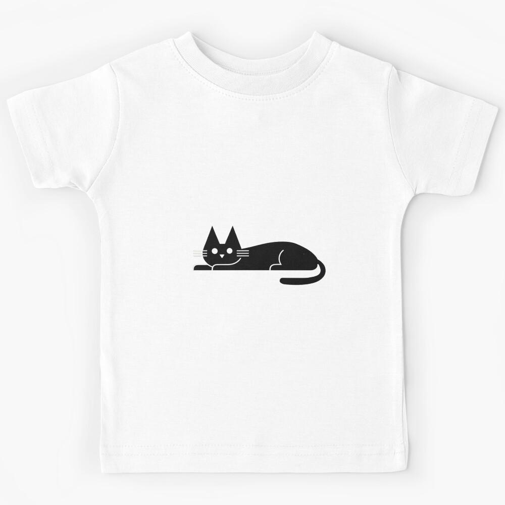 Black Cat Pattern Kids T-Shirt 150
