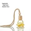 Glass Car Diffuser Bottle with Lanyard, 8ml/10ml, High-Value Aromatherapy Refillable Pendant with Lid.