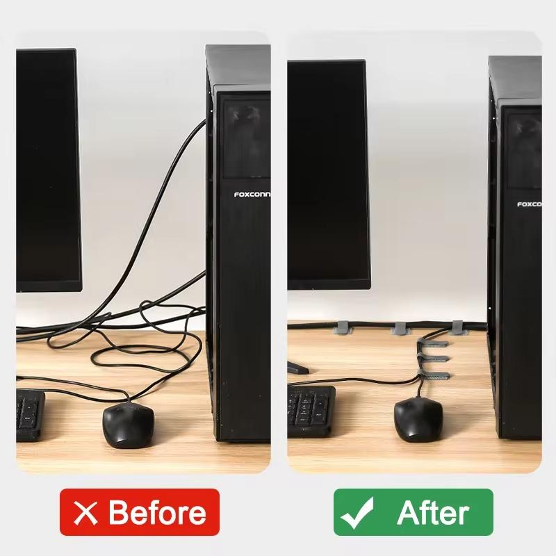 10pcs Reusable Cable Organizer Self Adhesive Cord Rope Holders Desk Wire Winder Cable Tie Organizer Cord Protection Straps