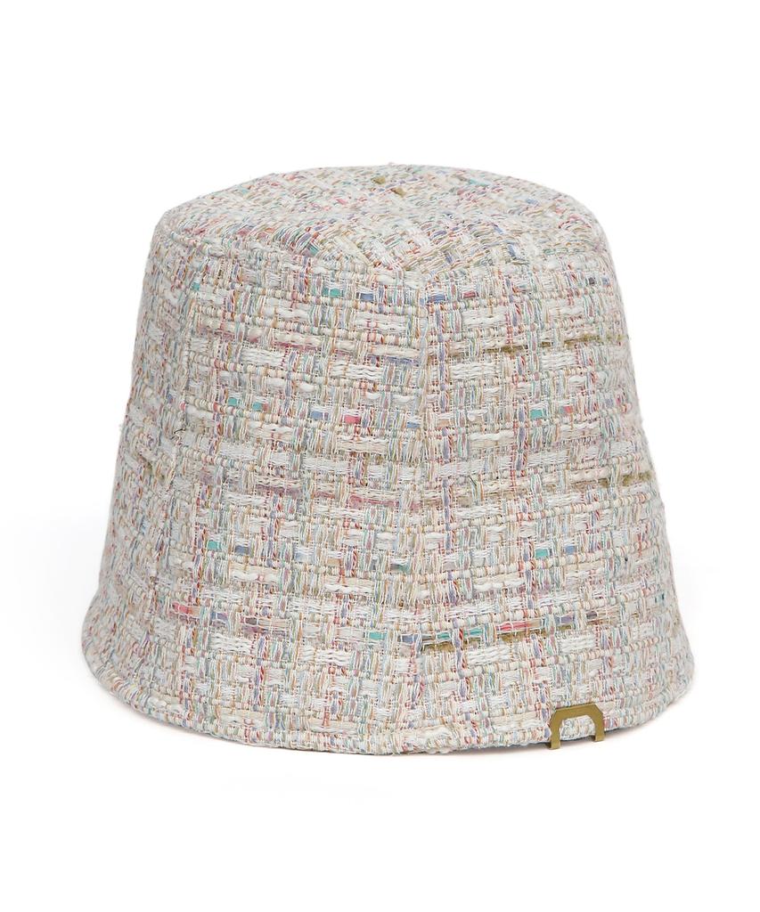 Eondeokeonteulolseutyudio Tweed Summer Bucket Hat Stand Bucket / Ethnic Tweed / Rainbow