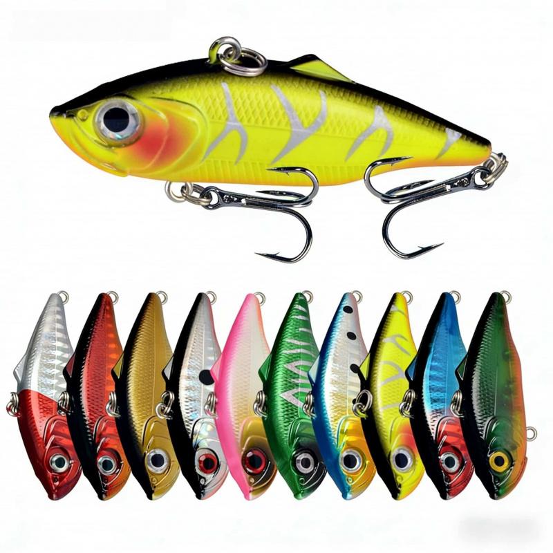 6cm Lure Bait VIB11 High-Vibration Bionic Lure with Reinforced Blood Groove Hook Specifally Designed for Largemouth Bass Fishing