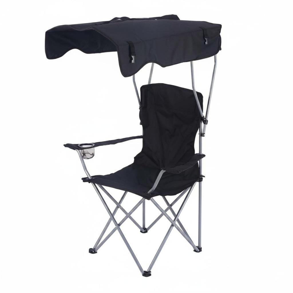 Fishing Chair with Roof Foldable Folding Camping Stool Portable Beach