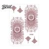 Quick Apply Tattoo Stickers Temporary Sticker Flower Lace Lotus Pattern Fake Tattoos for Women Men Fun Family Waterproof DIY Face Arm Leg