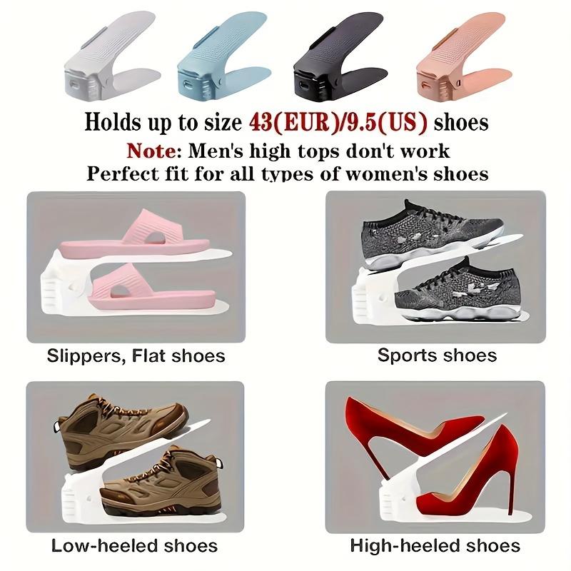 20 Stück Verstellbares Schuhregal aus Kunststoff - Platzsparender Organizer für Eingangsbereich, Flur, Ideal für Aufbewahrungslösungen für Zuhause und Wohnheim