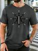 Unisex Retro Sword Star Symbol Minimal Art Graphic Cotton Short Sleeve Tee Crew Neck Soft Male Summer Casual Breathable Street Top