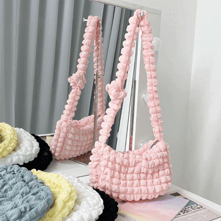 Cloud Bubble Pom-Pom Mini Crossbody Bag (5 Colors)
