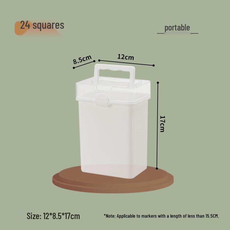 

Портативный бокс для хранения 48 и 80 цветных маркеров - Прозрачный пенал