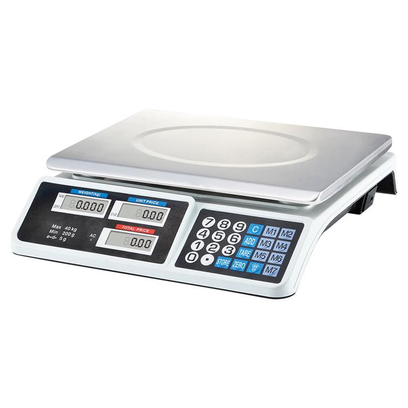 

ACS-809 Коммерческие электронные настольные весы для фруктов и овощей 40 кг с перезаряжаемой платформой 30 кг Business Pro 30kg Red Characters Chinese