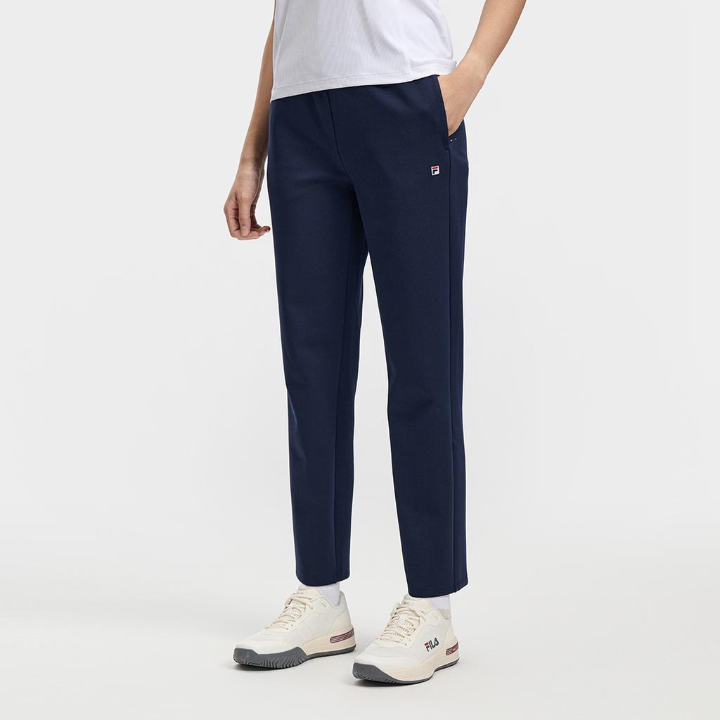 Fila Tennis Minimalist Classic Retro Casual Comfortable Straight-Leg Knit Sports Pants Women bottoms Sky-Blue A11W613601FBU