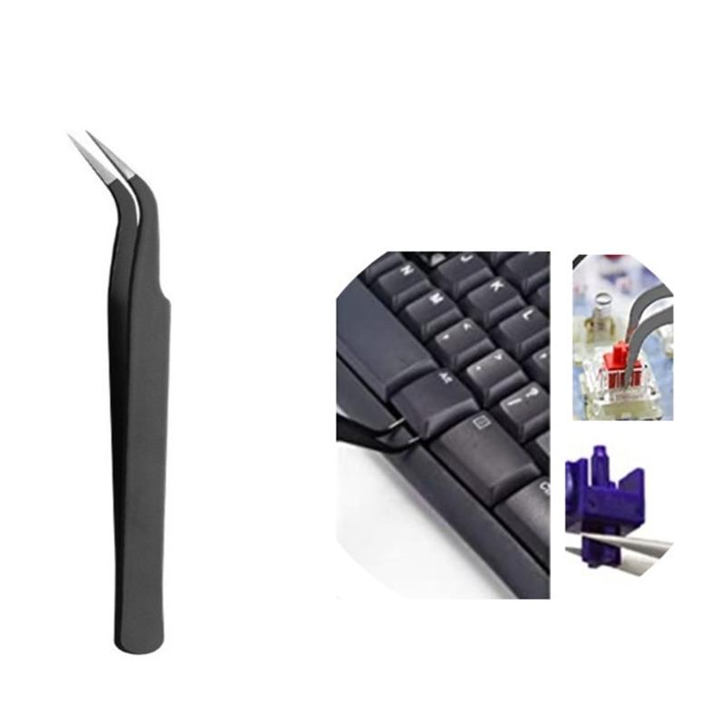 5 in 1 Computer Mechanical Keyboard Cleaning Tool Set with Keycap Puller, Switches Extractor, and Anti-Static Tweezers