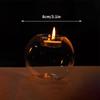 Round Glass Candle Holder Transparent Candlestick European Style Glass Wax Holder Wedding Dinner Table Decor Party Supply
