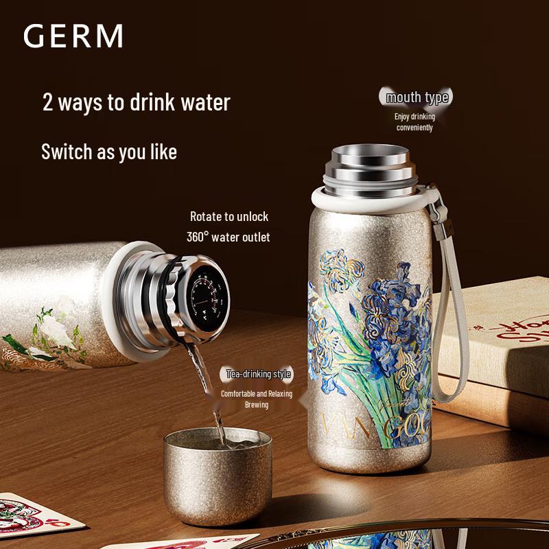 GERM x THE MET Van Gogh Irises Titanium Cup 580ml