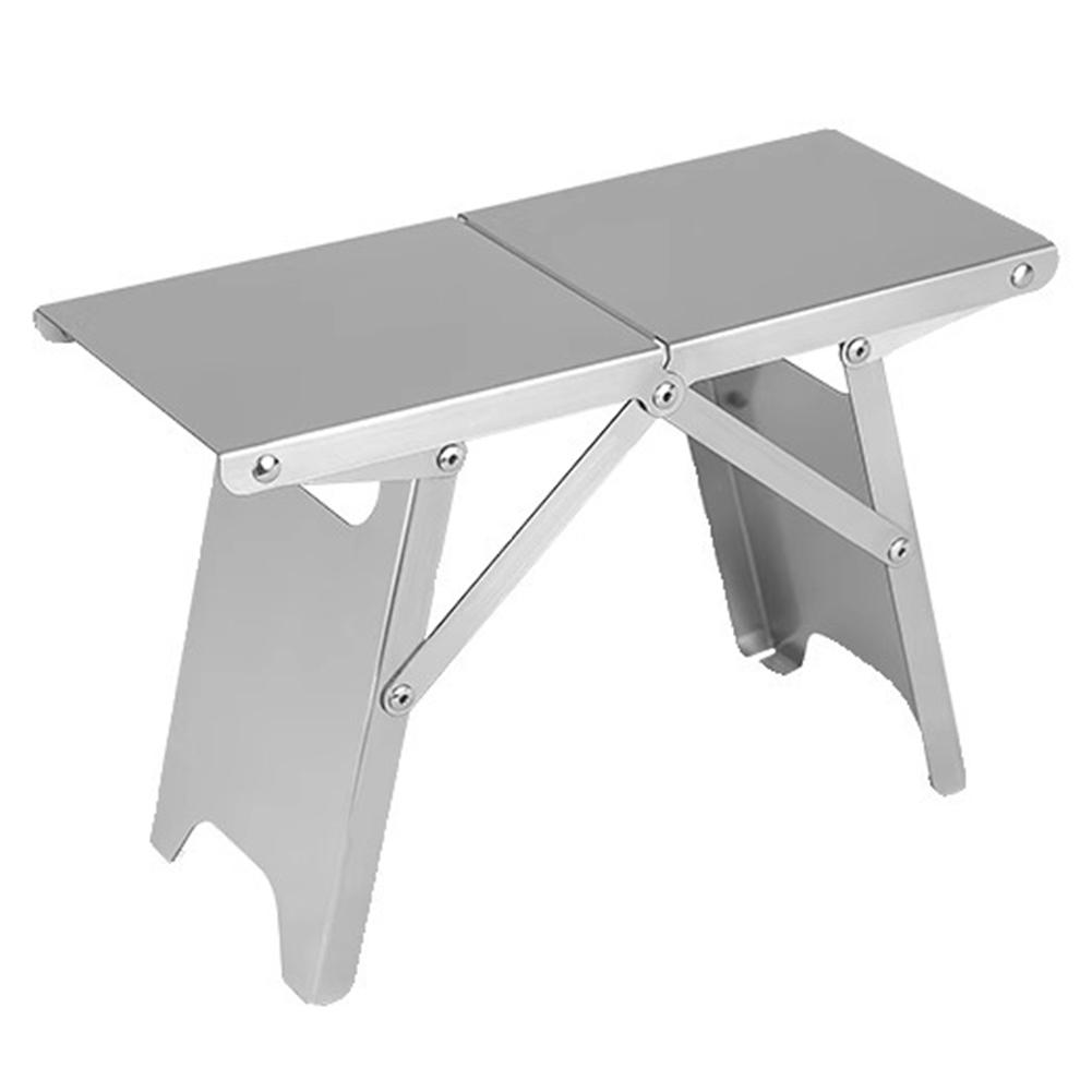Kompakter Campingtisch aus Edelstahl Faltbarer Campingtisch zum Kochen Strand Wandern Reisen Angeln