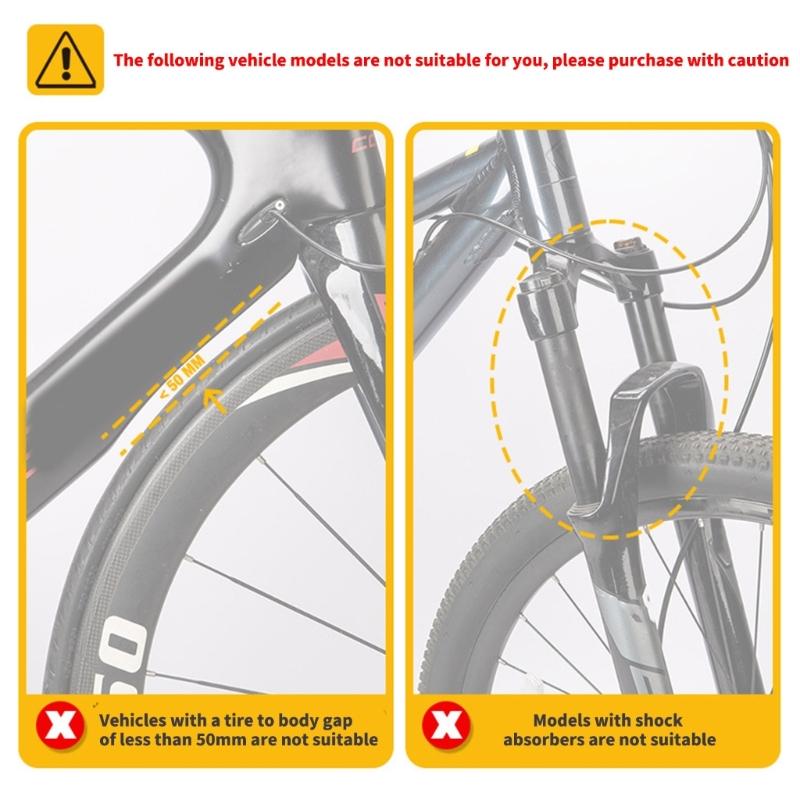 Adjustable Front Rear Mud Guards Universals Bicycles Mudguard Windproof Mountain Bike Mudguard Easy to Install