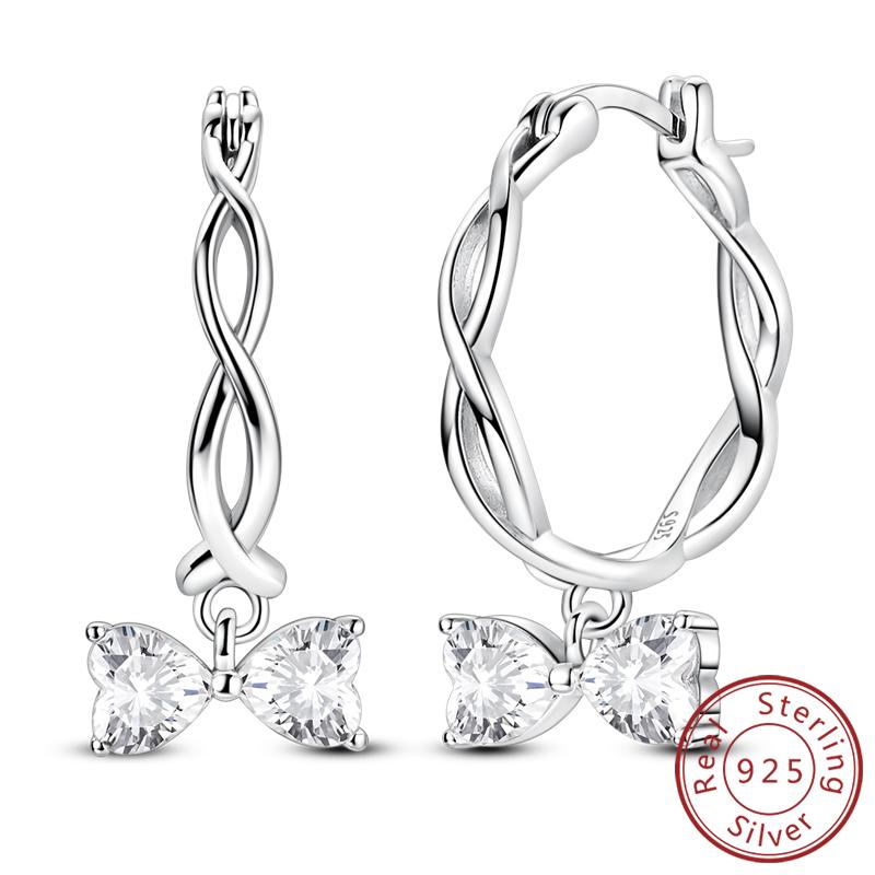 925 Silver Earrings Starry Pearl Devil Eye Simple Drop Stud Hoop Earrings for Women Girl Fashion Jewery Accessories