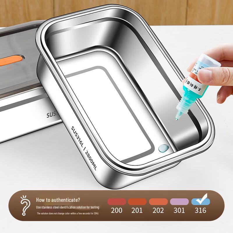 ZISIZ 316 Stainless Steel Food Grade Square Tray