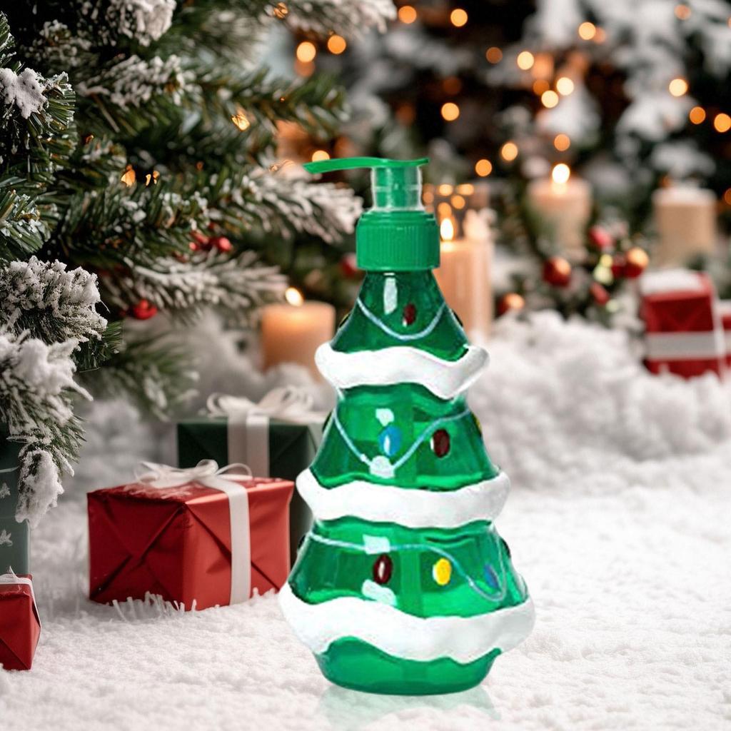 Christmas Hand Soap Dispenser Versatile Empty Novelty Shampoo Dispenser Christmas Decor Liquid Container for Hotel Kitchen Decor