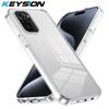 KEYSION Transparent Case for Redmi Note 10 10S 10 Pro 4G Soft TPU+PC Anti-slip HD Clear Shockproof Phone Back Cover for POCO M5S