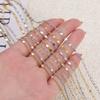 1m Stainless Steel Welding Chain Golden/Steel Flat Round Ring Chain for DIY Jewelry Bracelet Necklace Choker Making Accessories