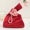 Elegant Rose Wrist Bag Chinese Style Handbag Butterfly Orchid Knot Handbag  Bridesmaids