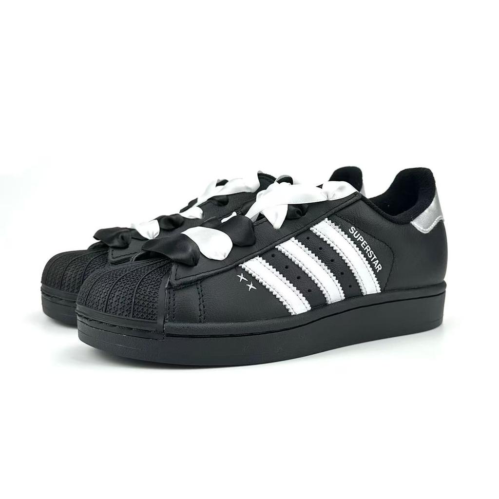Adidas Originals Superstar 2 Moonlight Meow Leather Abrasion Resistant Lightweight Low top Skateboard Shoes Unisex JI0079(Team2215-)