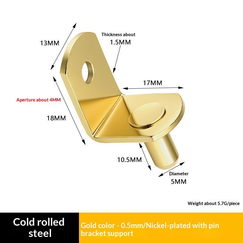 50Pcs Cold Rolled Steel Shelf Support Pegs Electroplated Finish Various Sizes For Home Cabinet Wardrobe Bookshelf