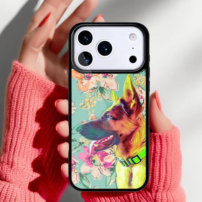 German Shepherd Dog print Phone Case for iPhone 17 16 15 14 13 Pro Max Back Cover for 12 11 Pro Coque