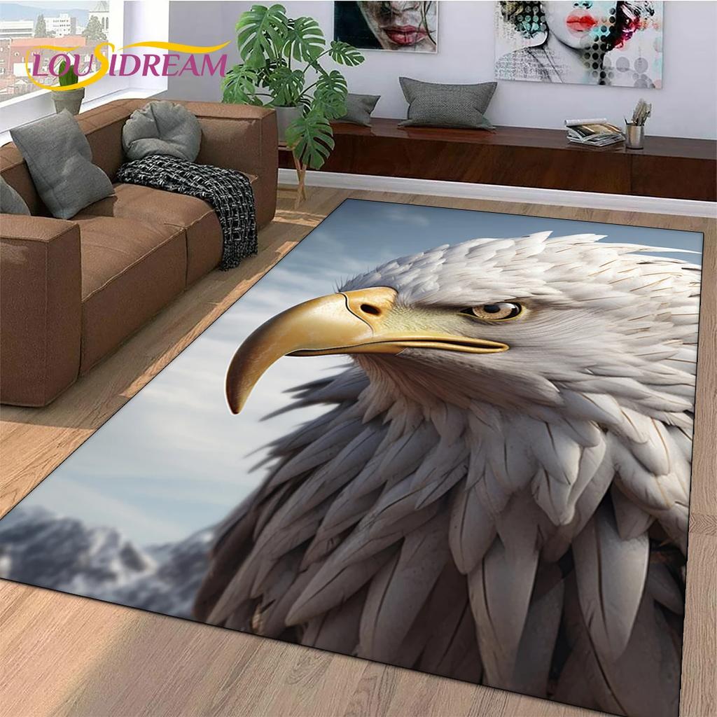 Cute Owl Eagle Birds Cartoon Rug Carpet for Living Room Bedroom Decor,floor Mat Decoration for Sofa Doormat
