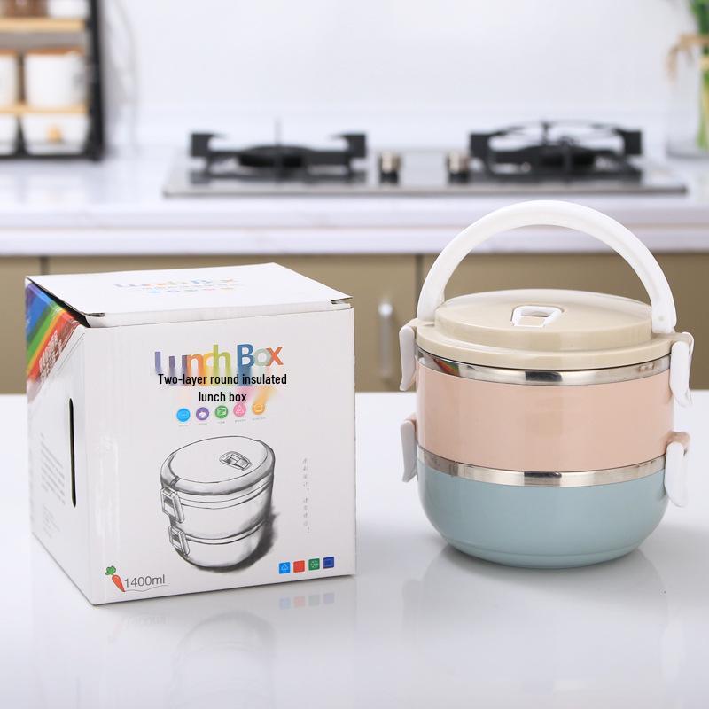 Portable Stainless Steel Insulated Lunch Box: 2-Layer/3-Layer Bento Container