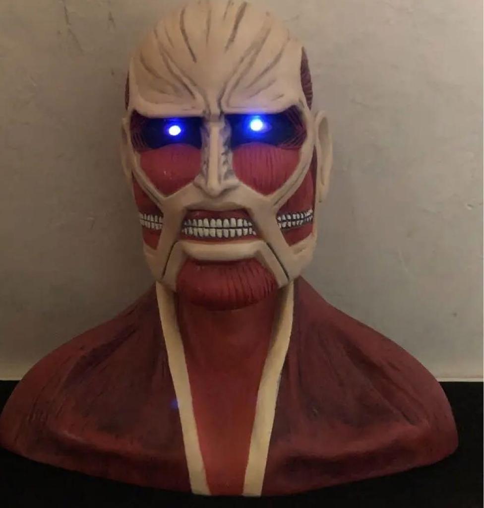 [USED] Attack On Titan / Colossal Titan Soft Vinyl Figure / LED Head Figure