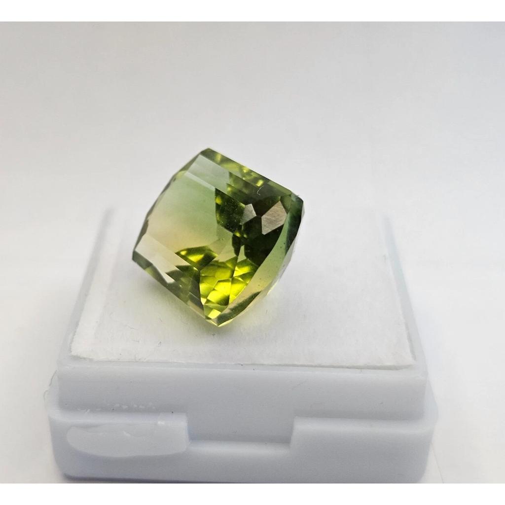 Certified Natural Green Tourmaline Cushion Cut 11-12 Ct Stunning Loose Gemstone