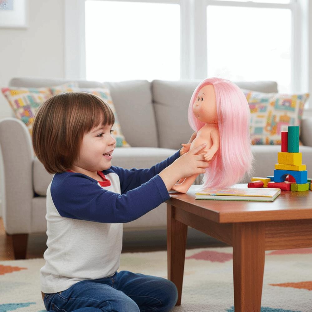 Curly Hair Mia Potato Dolls Dress Up Action Figure Body Fashion 24cm Bean Eye Vinyl Doll  DIY Toys