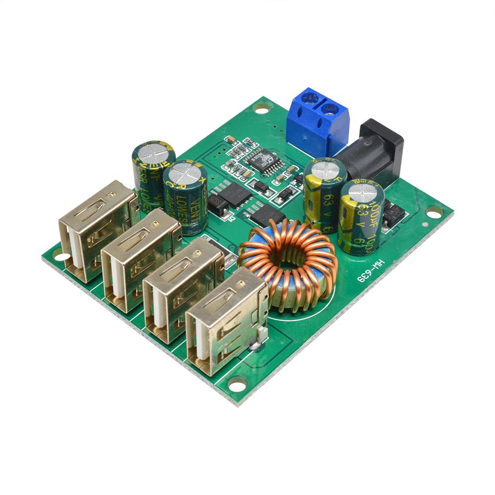 Convertisseur Abaisseur DC-DC 7-60V Vers 5V 5A 4 USB - Alimentation Voiture Téléphone