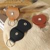 PU Leather Guitar Pick Holder Keychain Clip Durable Portable Pick Storage Case with Metal Key Ring for Easy Access and Secure Carry