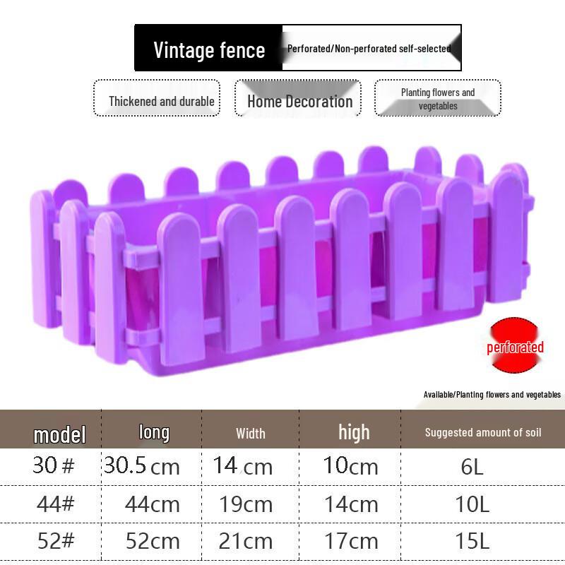 

Resin Fence-Style Rectangular Planter