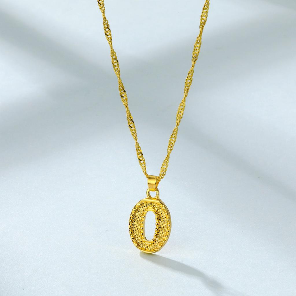 Chic Alloy Alphabet Necklace 26 English Letters With Sleek Snake Chain Length Adjustable