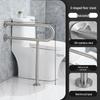 304 Stainless Steel Foldable U-Shaped Anti-Slip Safety Armrest for Elderly Toilet Assistance.