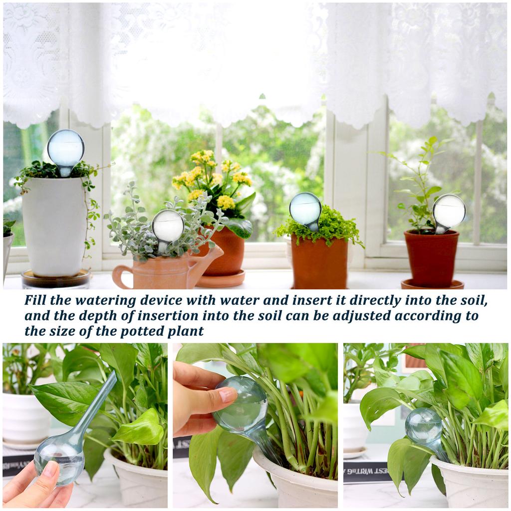 12 Pack Plant Watering Globes Self Watering System PVC Self Plant Watering Glo