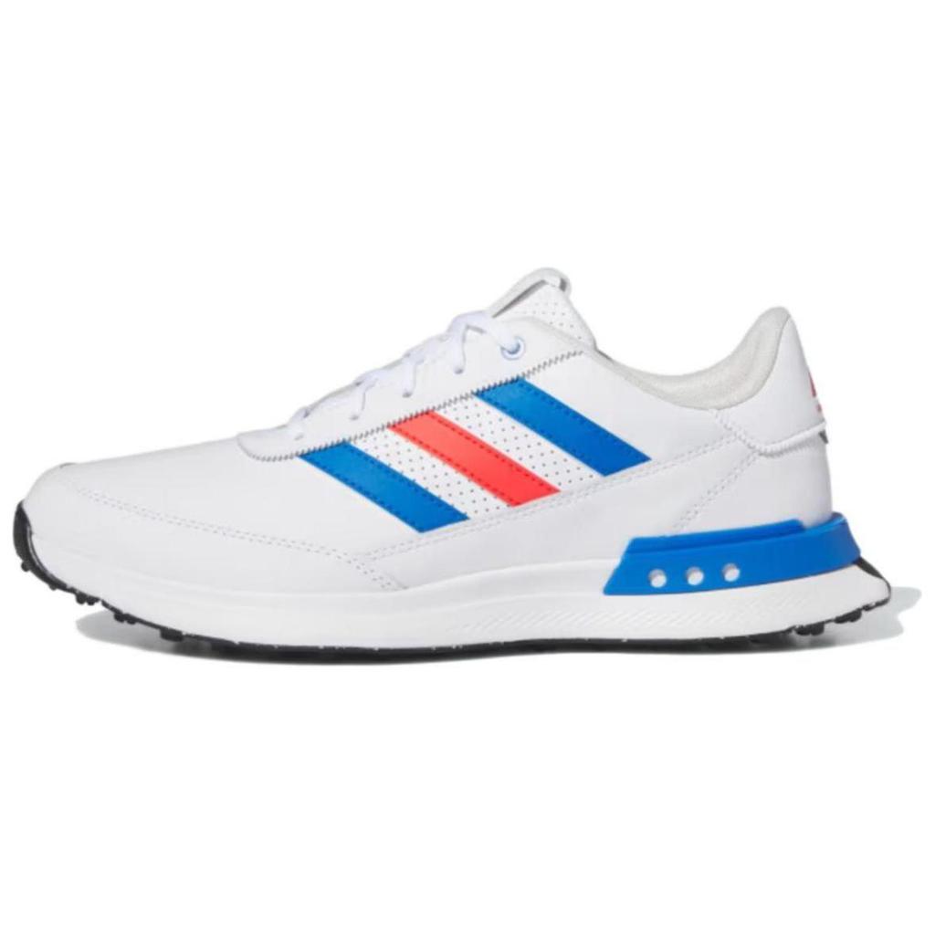 Adidas S2G Spikeless Leather Golf Shoes Comfortable Shock Absorption Slip Resistant Low Top Men Golf Shoes White Blue IF0300