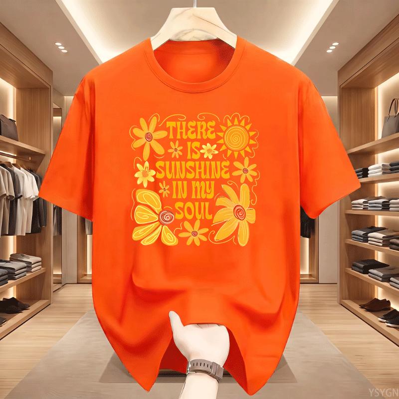 Sunshine In My Soul Tshirt Unisex Unisextal Health T Shirt Retro Boho Summer Vibes Tshirt Flower Tee Casaul Round Neck Tees Tops