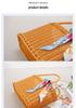 Rattan Picknicktasche - Handgeflochtener Korb zum Einkaufen und Aufbewahren im ländlichen Stil.