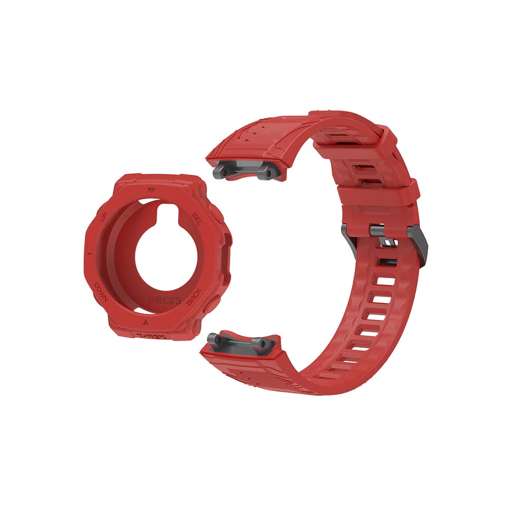 Silicone Strap For Huami Amazfit T-REX 3 With TPU Protective Case Sport Wristband Fitness Bracelet Smart Watch Bands Accessories