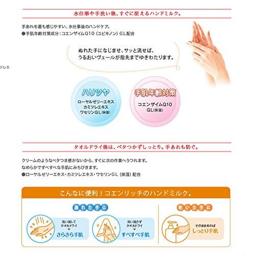 KOSE CoenRich Moist Veil Hand Milk, Unscented, 200ml