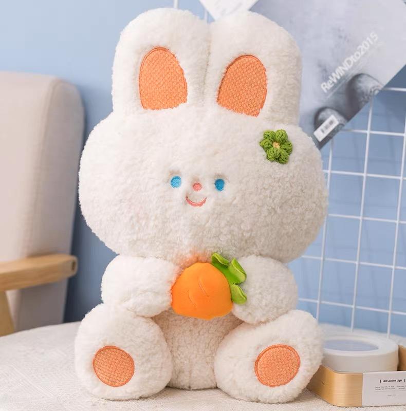 Adorable Hug Tulip Flowers Bunny Plushie Stuffed Cartoon Rabbits with Carrot Bread Strawberry Baby Appease Cuddly Doll Plush Toy St Practical Use