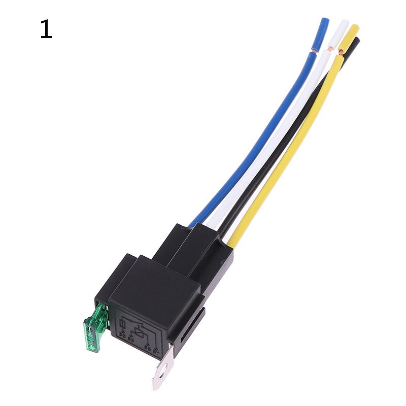 12V/24V Auto Relay with Fuse 30A SPDT NO/NC Changeover Relay 1.8W Coil Power 4-Pin 5-Pin Car Truck Van Relay Replacement Relays 5