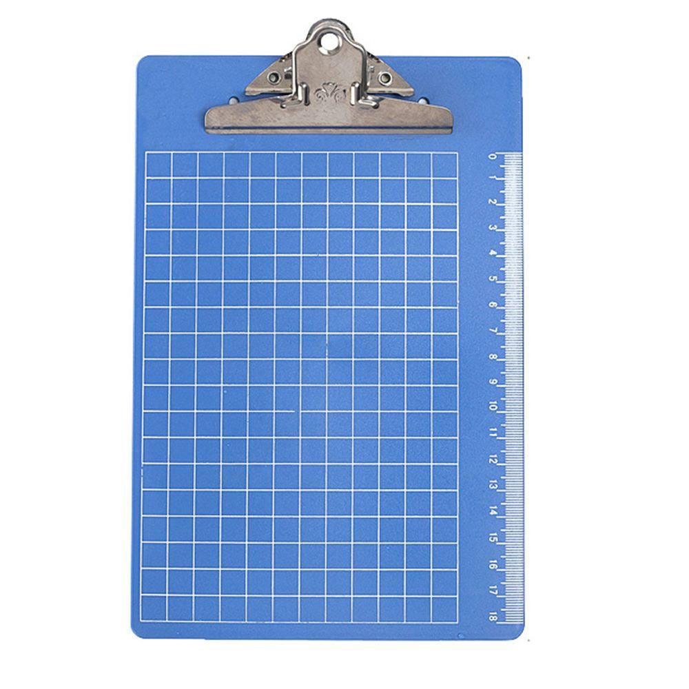1Pcs Blue Writing Clipboard Plastic Clip File Organize Writing Pad Board Paper Ticket Storage