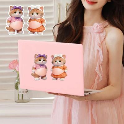 1 Par Pegatina Animal Elástica para Vientre Alivio de Ansiedad Estrés Barriga Grande Perro Gato Caballo Decal Pinza Silicona Animal de Vientre Pegatina Anticolisión