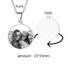 Jeshayuan Custom Picture Necklace Personalized Dog Tag/Disc/Heart Pendant Picture Jewelry Engraved Memory Chain with Photo