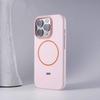 Magnetic Thin Ring iPhone 15/16 Pro Max Color Block Lens Frame Case - Skin-Friendly Protective Design