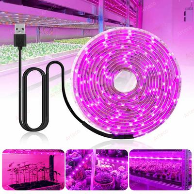 LED Pflanzenlampe Vollspektrum 5V USB Pflanzenlichtleiste LED Phyto Lampen für Pflanzen Gewächshaus Hydroponische Wachstumslampe 1M 2M 3M